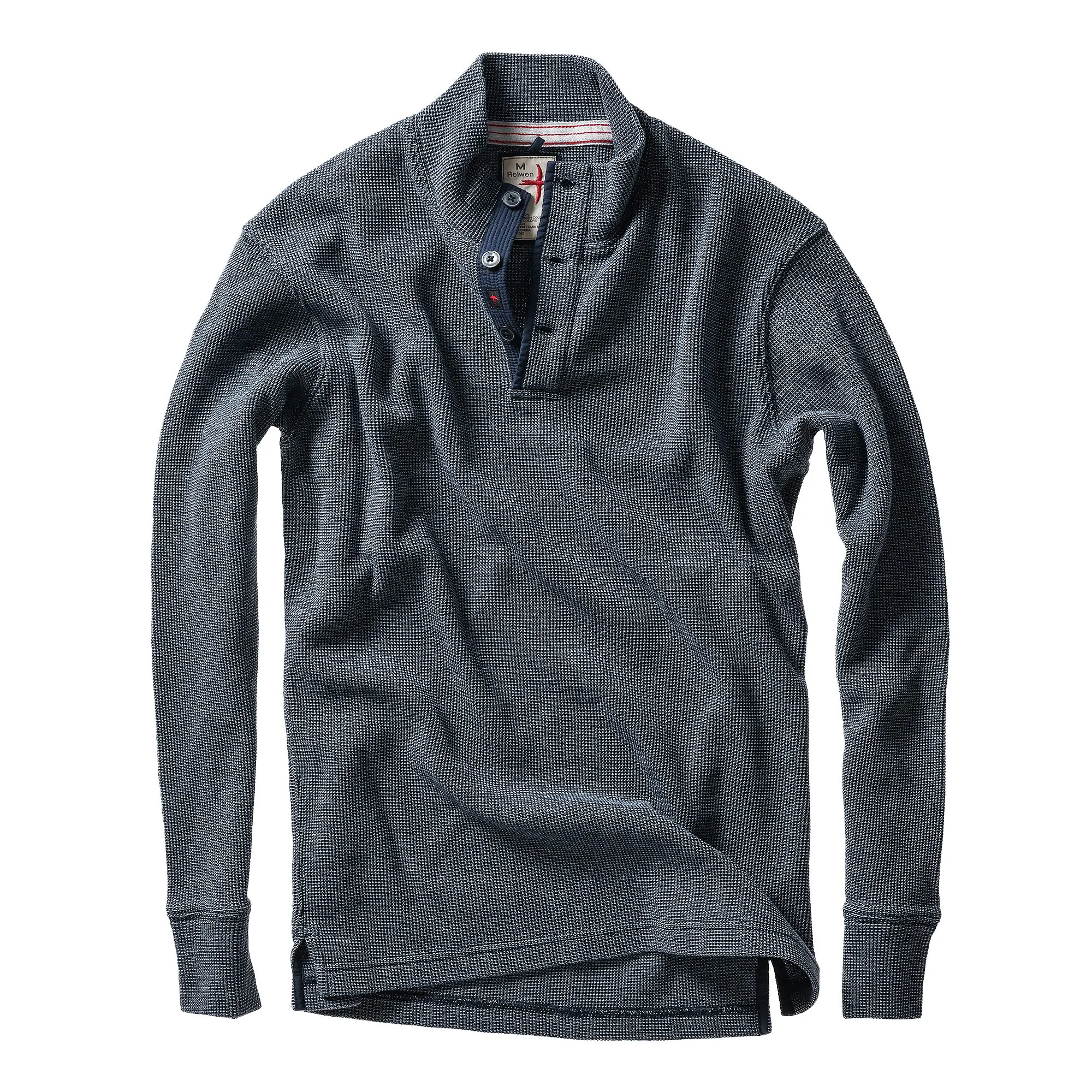 Bi-Waffle Thermal Mock Sweatshirt