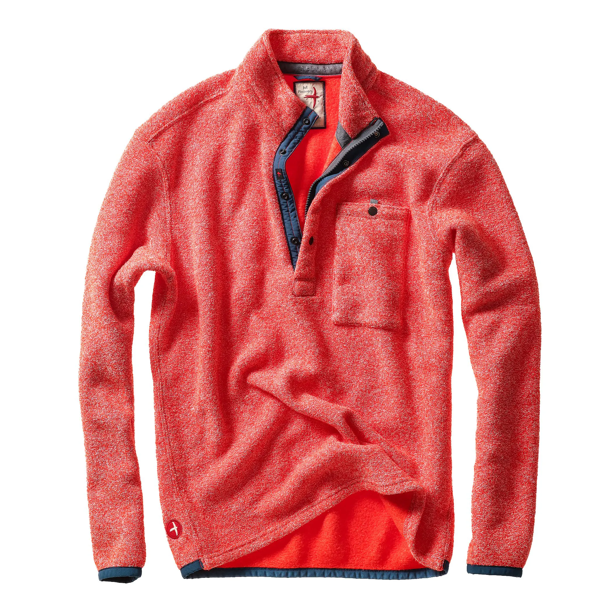 Terry Snap-Zip Mock
