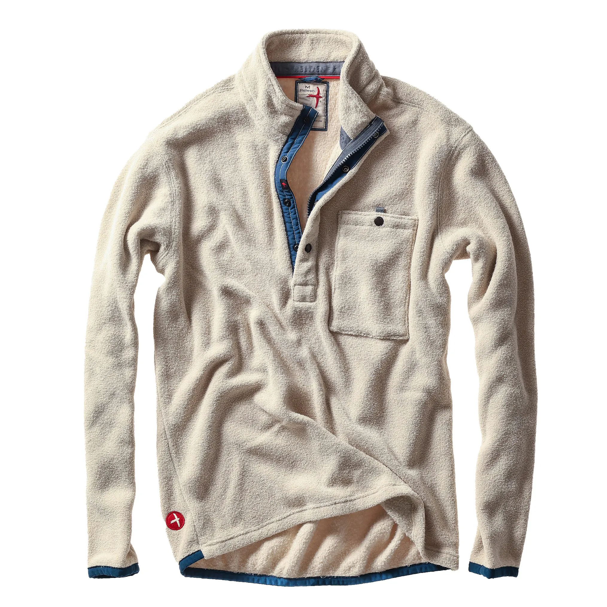 Terry Snap-Zip Mock