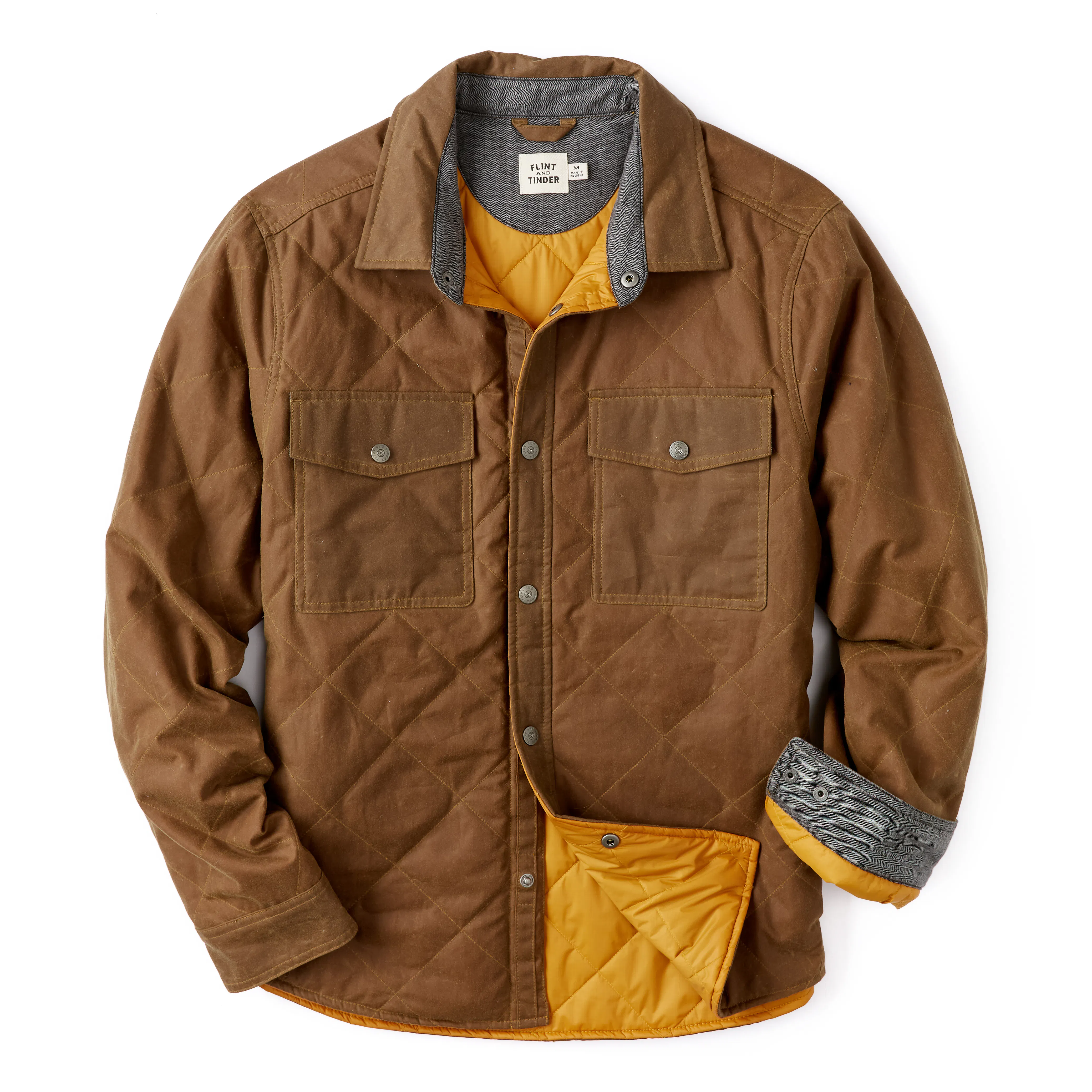 Quilted Waxed Shirt Jacket