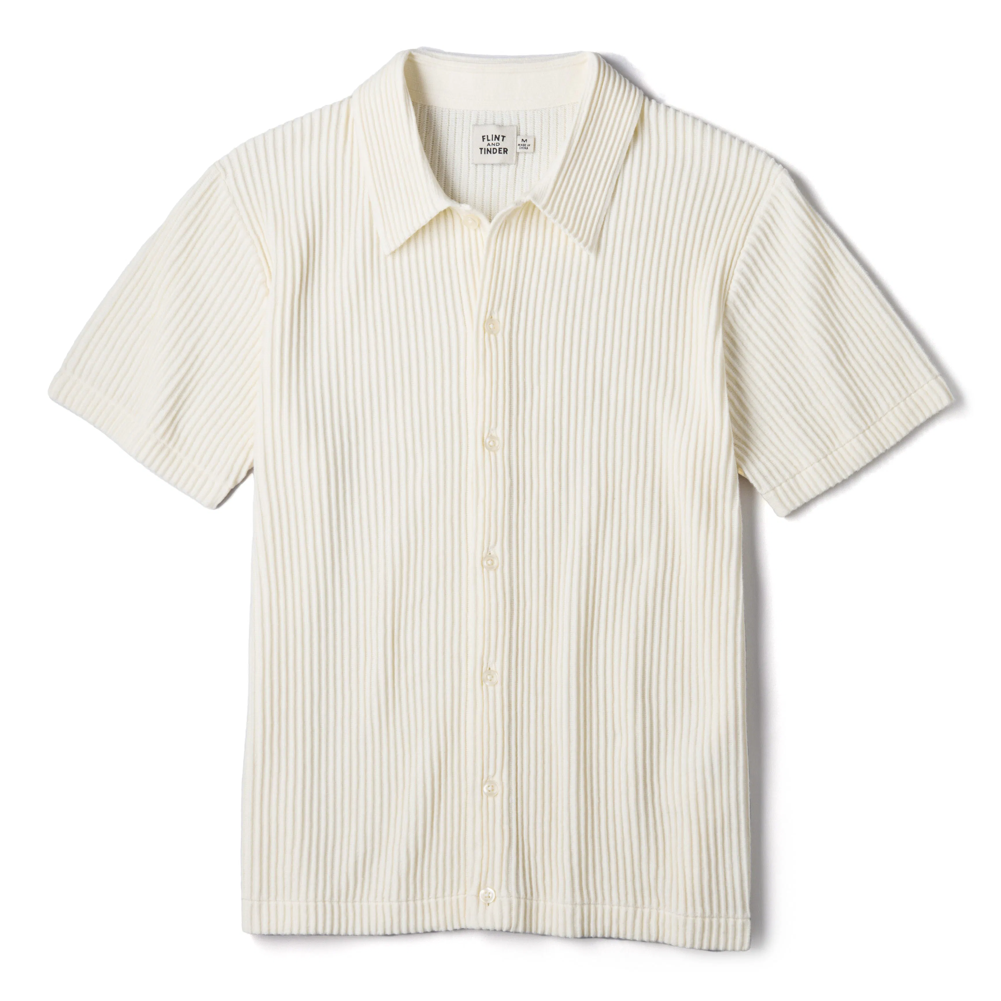 Ribbed Button-Up Sweater Polo
