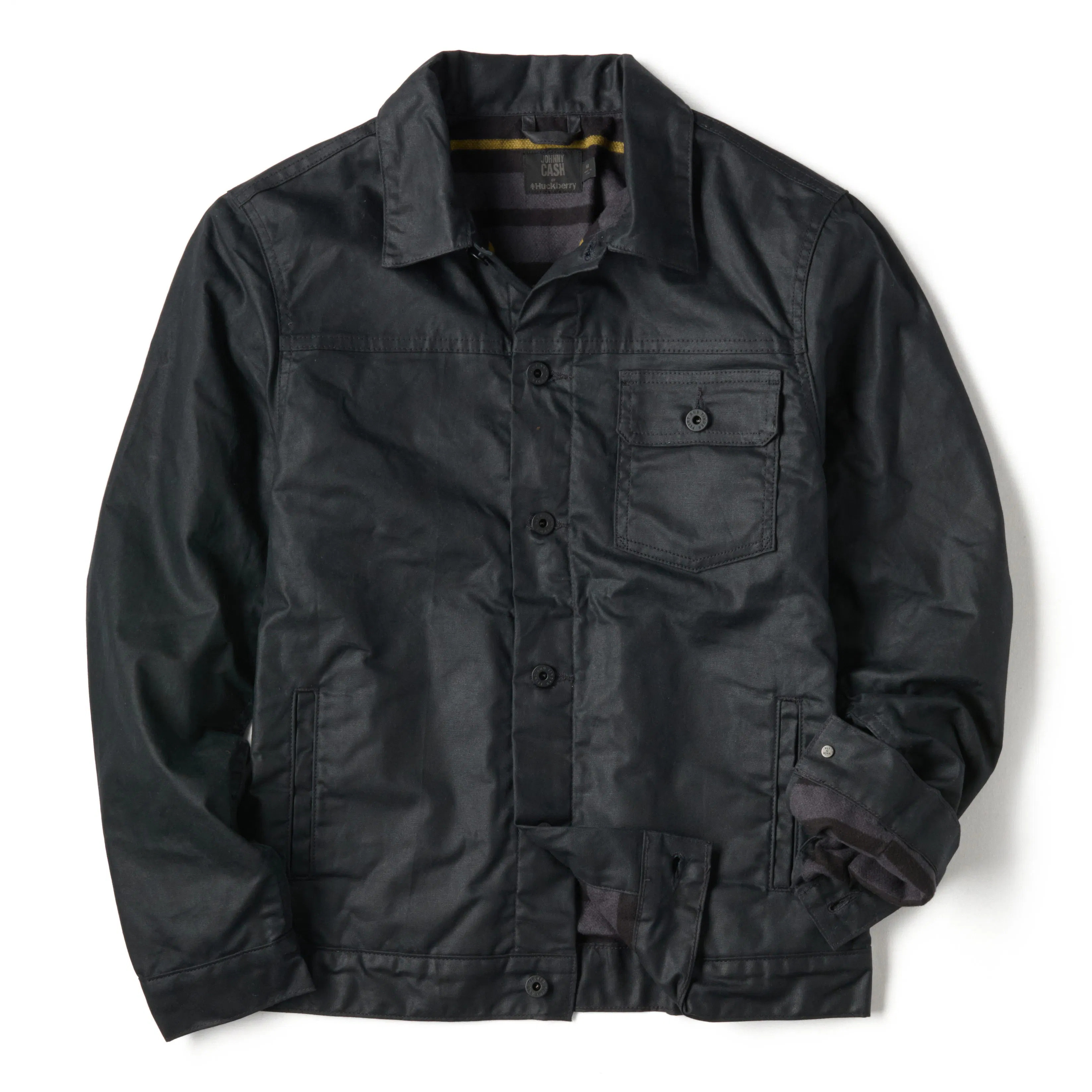 Cash Flannel-Lined Waxed Trucker Jacket