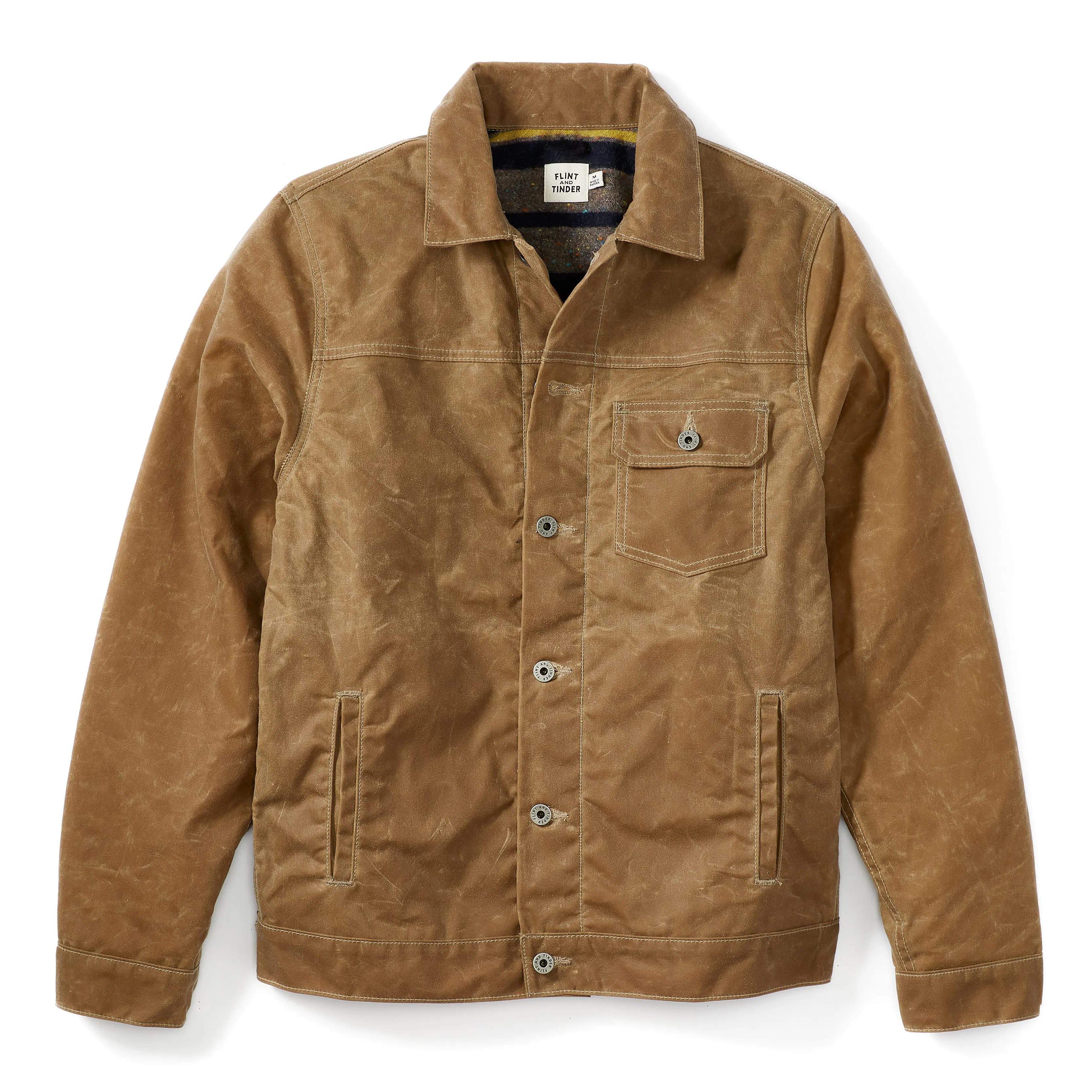 Wool-Lined Waxed Trucker Jacket