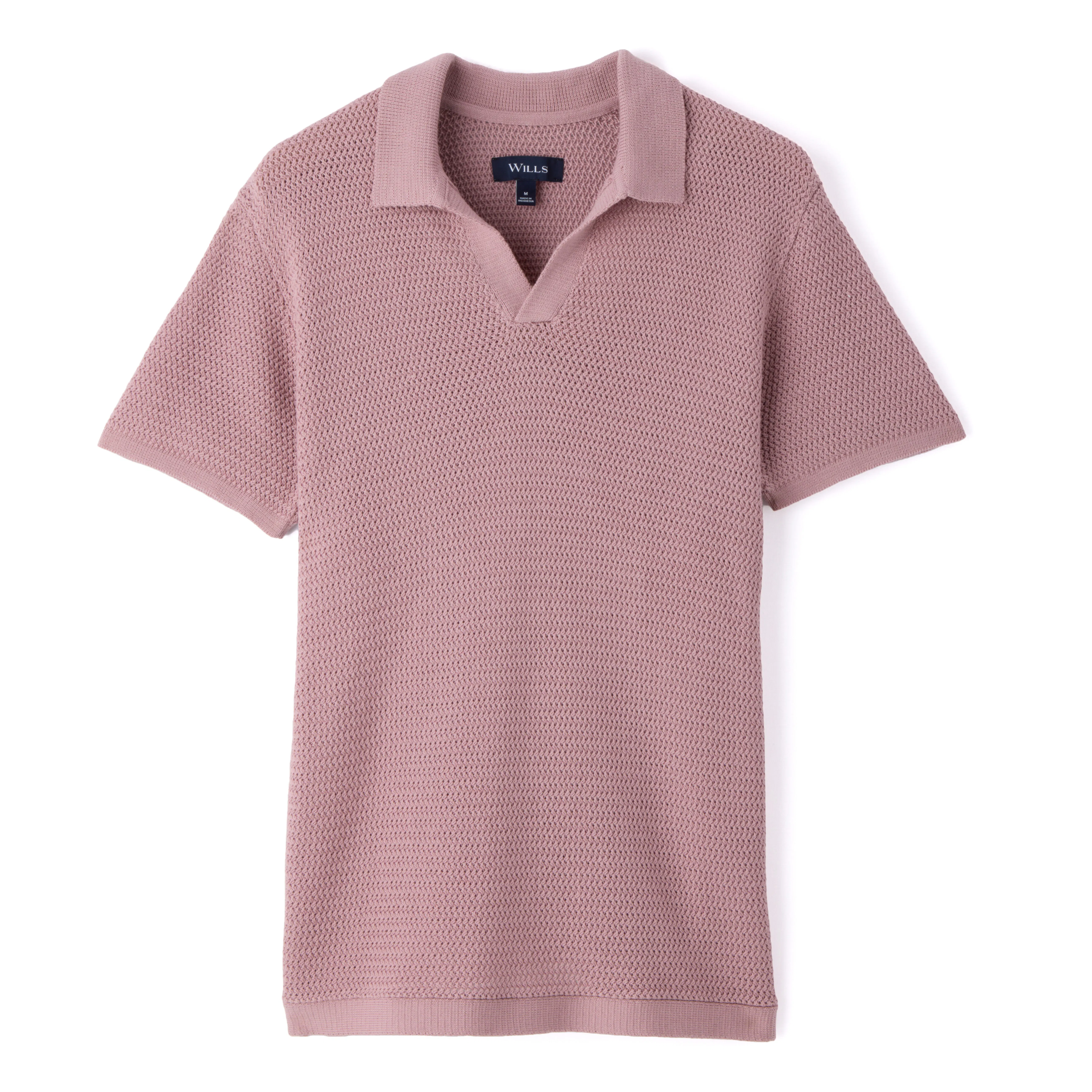 Crochet Johnny Collar Polo