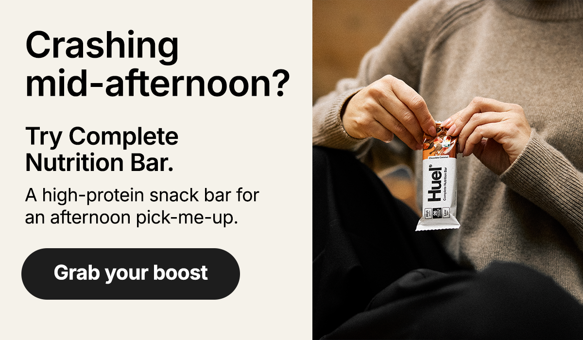 Crashing mid-afternoon? Try Complete Nutrition Bar for a boost