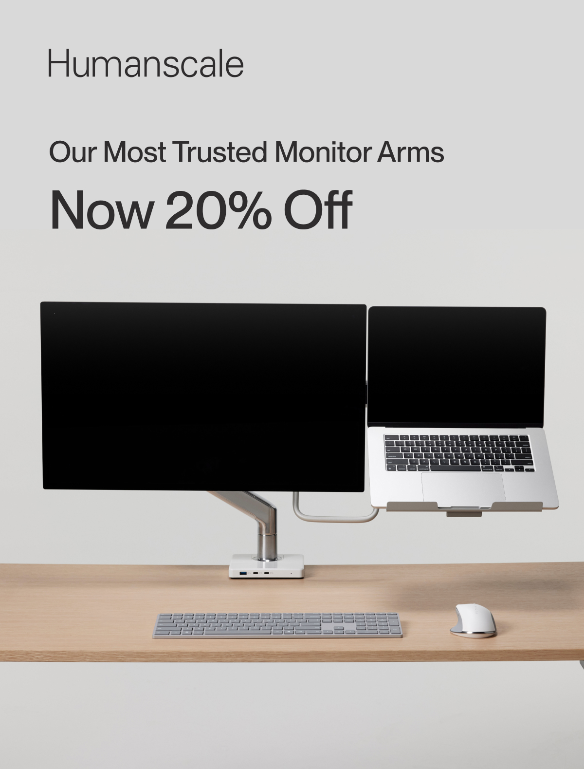 Humanscale | Our Most Trusted Monitor Arms | Now 20% Off
