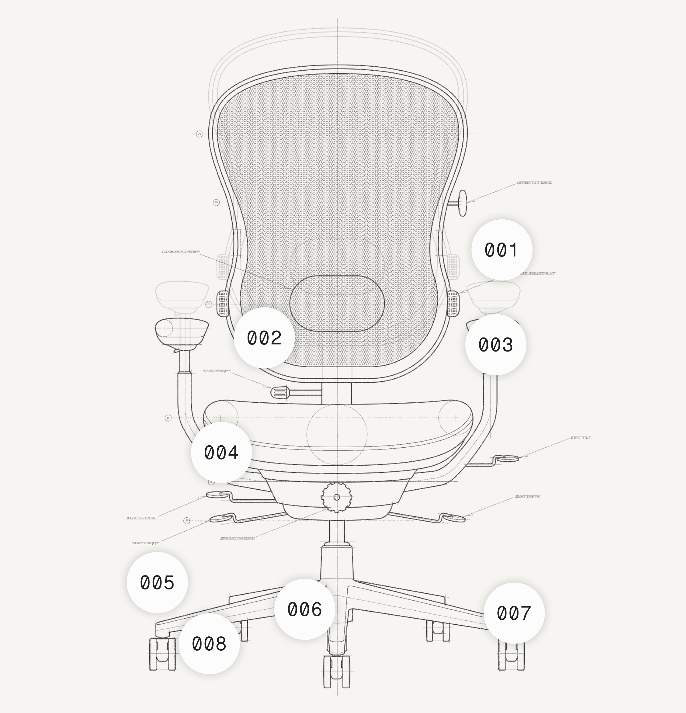 Office chair diagram