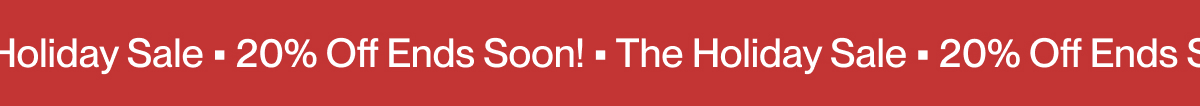 20% Off Ends Soon! | The Holiday Sale