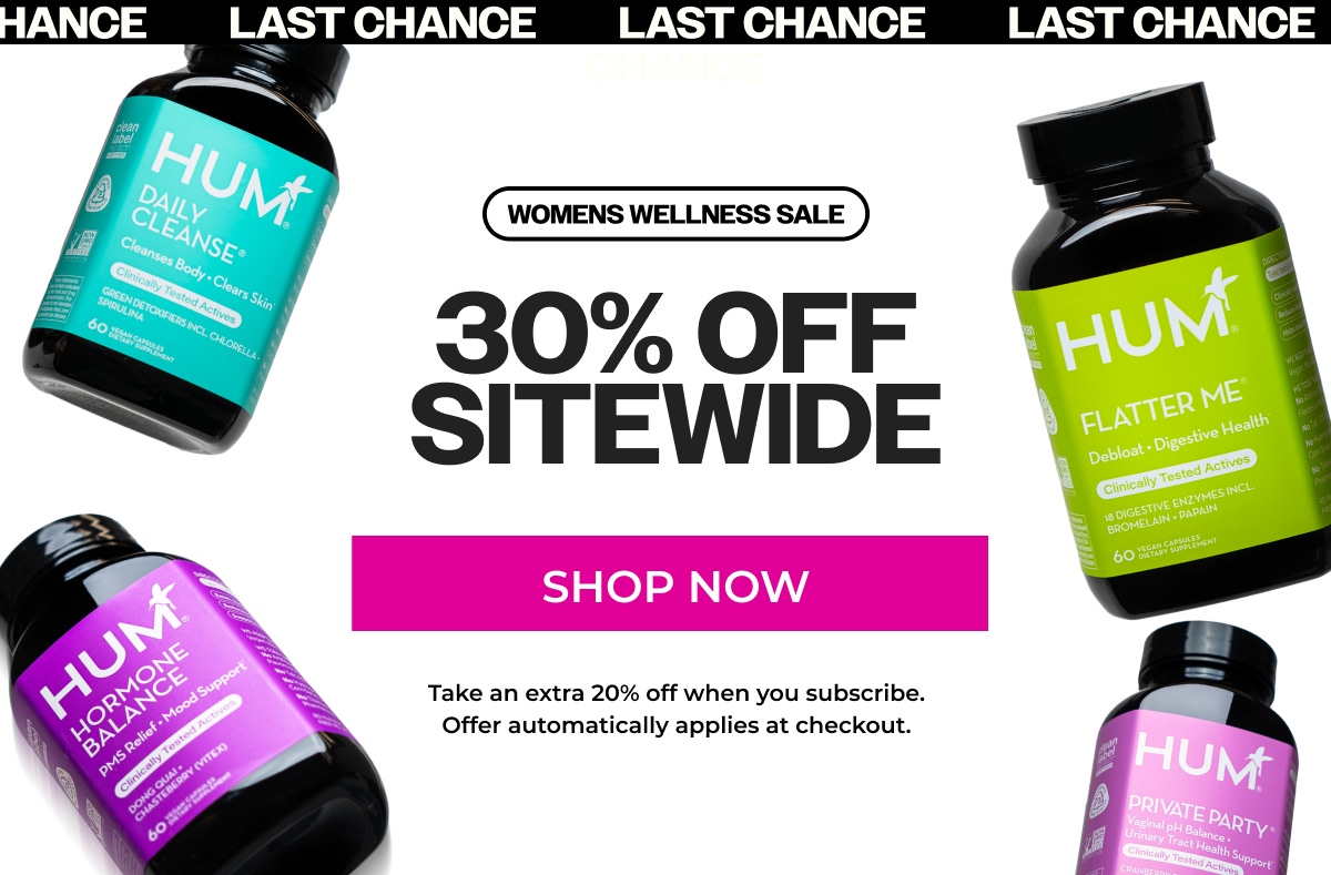 LAST CHANCE: 30% OFF SITEWIDE