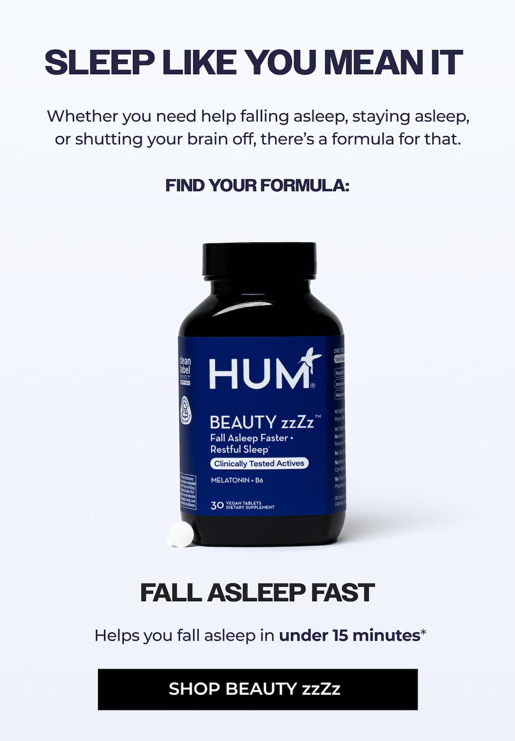 shop beauty ZZZ. fall asleep in under 15 minutes