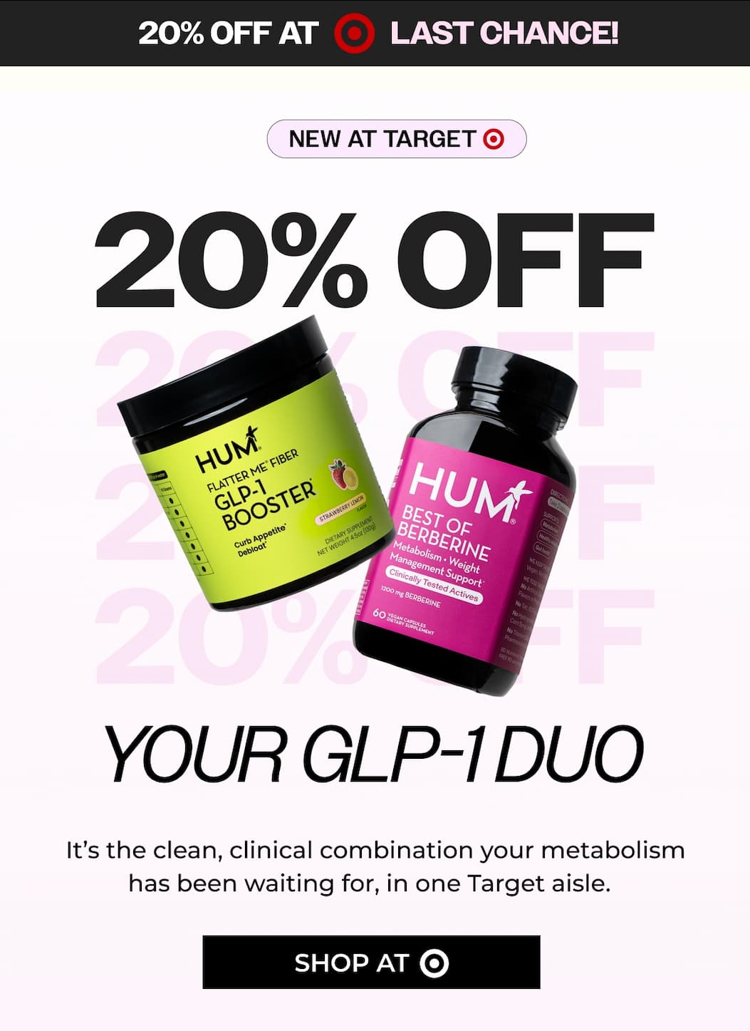 20% off at target last chance!