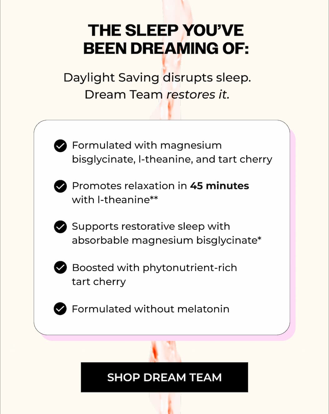 the sleep you've been dreaming of: benefits. shop now