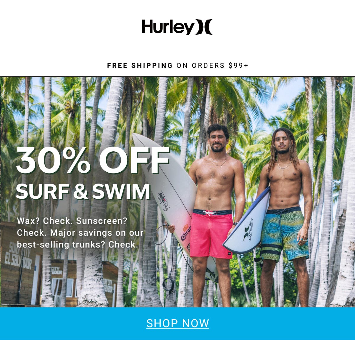 30% Off Swim & Tees