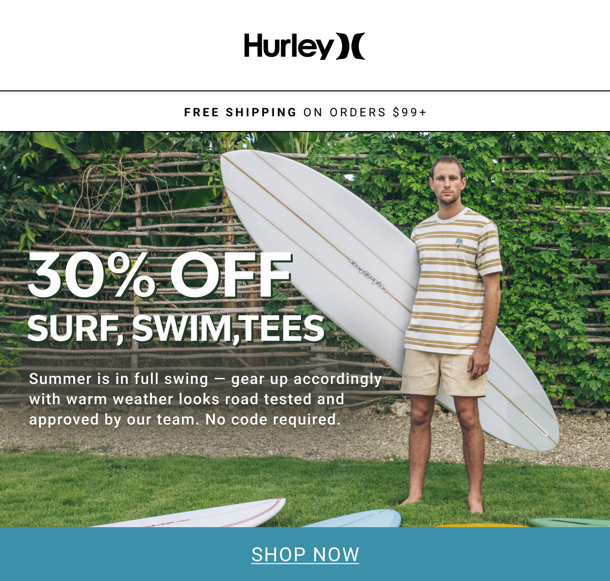 30% Off Swim & Tees