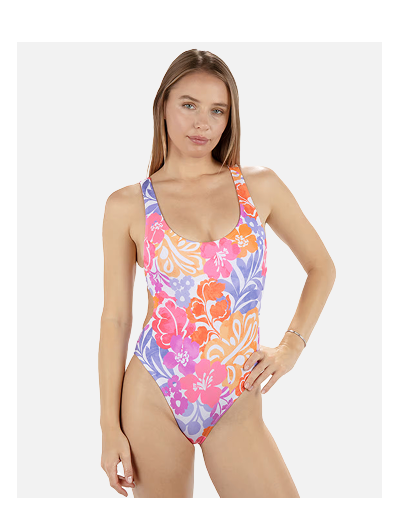 Island Floral Scoopneck One Piece Swimsuit