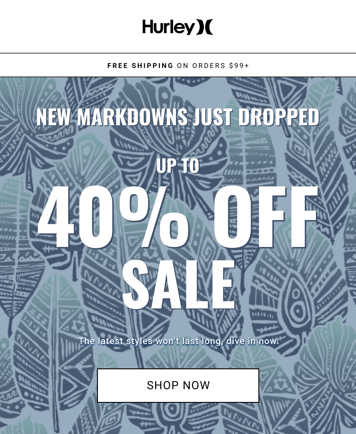 Up to 40% off sale