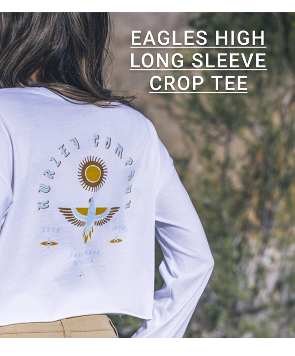 Eagles High Long Sleeve Crop Tee