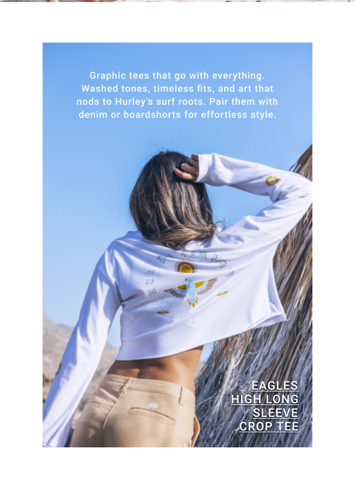 Eagles High Long Sleeve Crop Tee