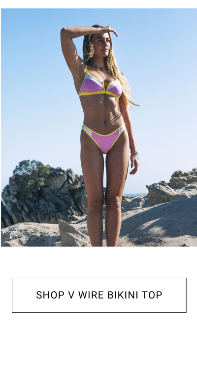 Summer Block V Wire Bralette Bikini Top