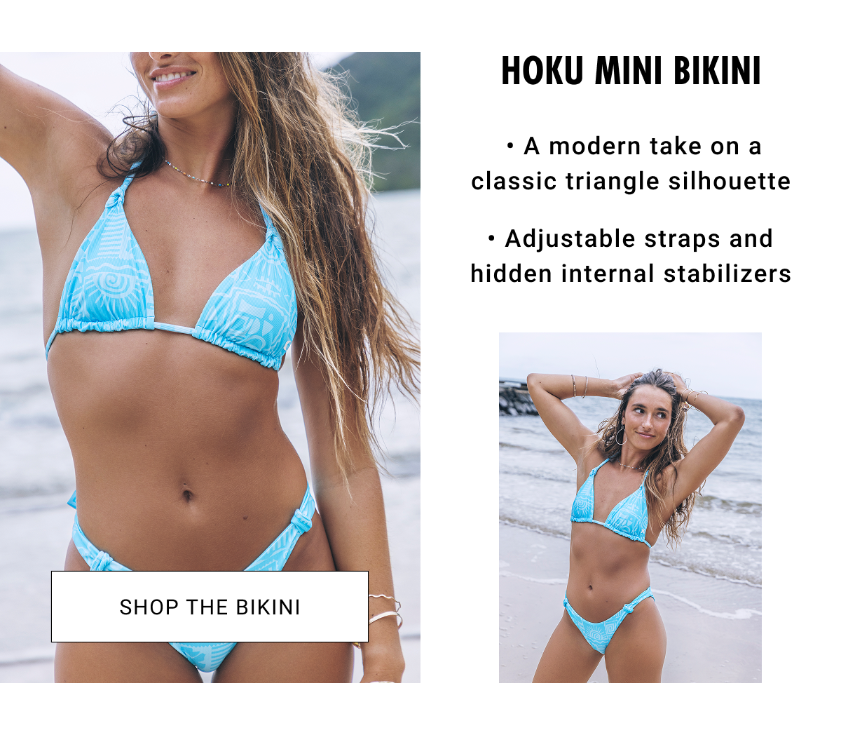 Hoku Mini Rib Knot Triangle Tie Top