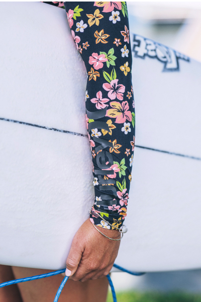Hibiscus Dream Long Sleeve Front Zip Rashguard