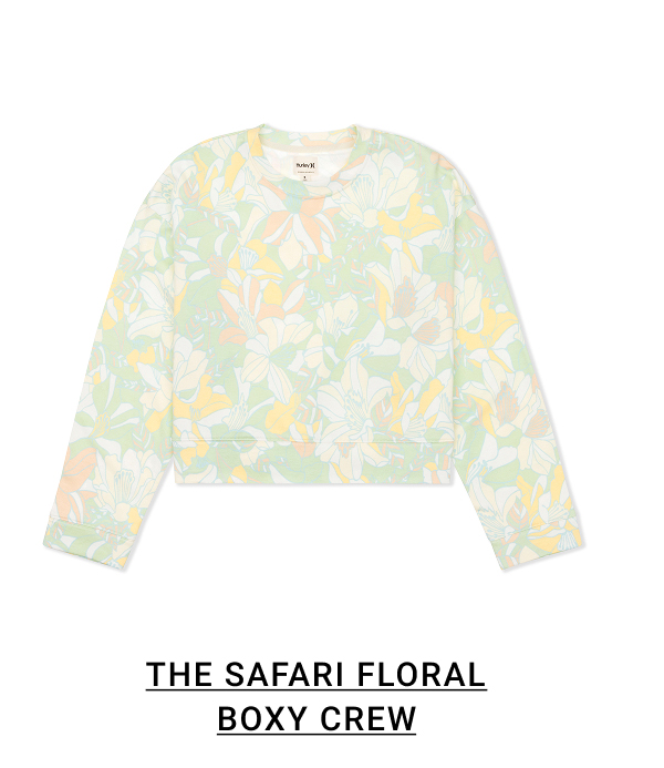 Safari Floral Boxy Crew