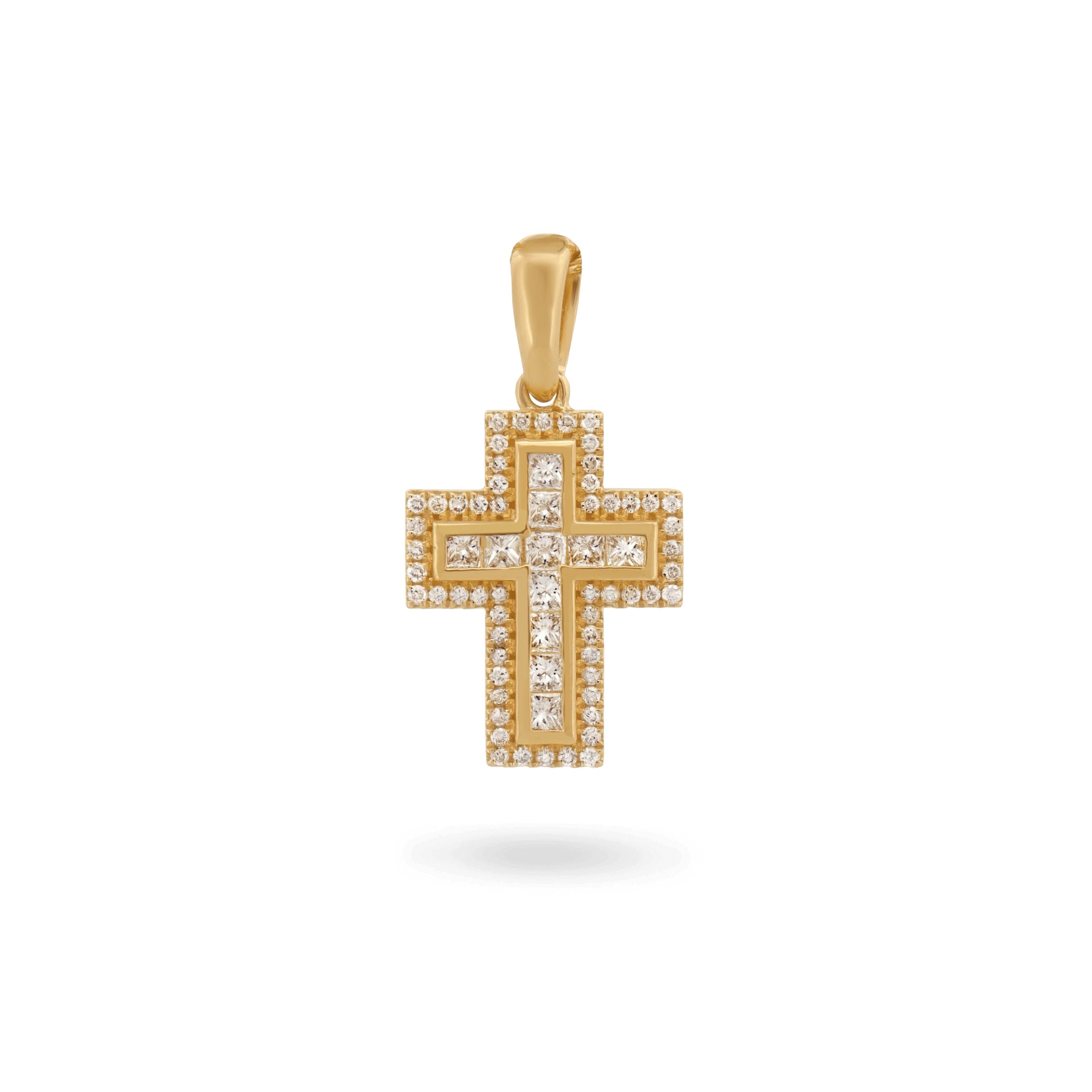 Image of 14K Radiant Diamond Cross Pendant