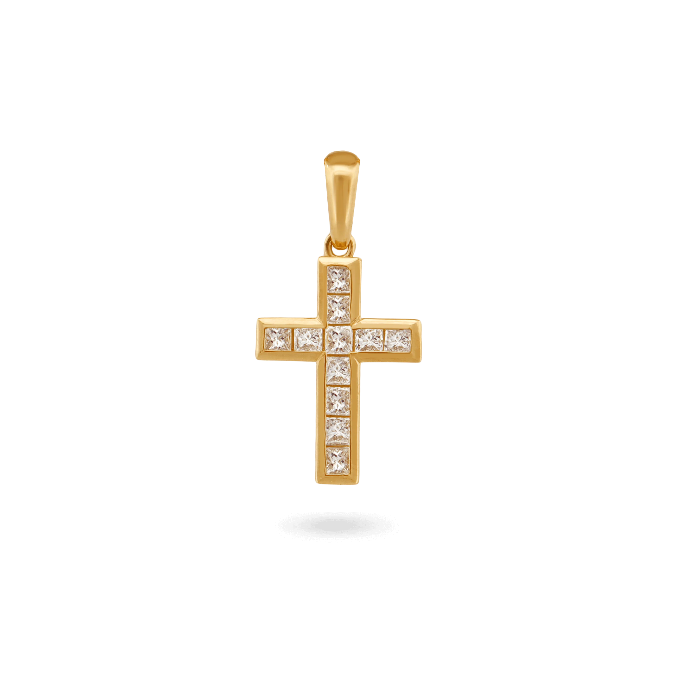 Image of 14K Glory Diamond Cross Pendant 15.7mm