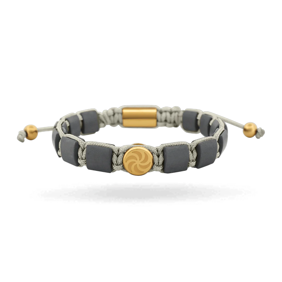 Image of Grey Eternal Link Cord Bracelet