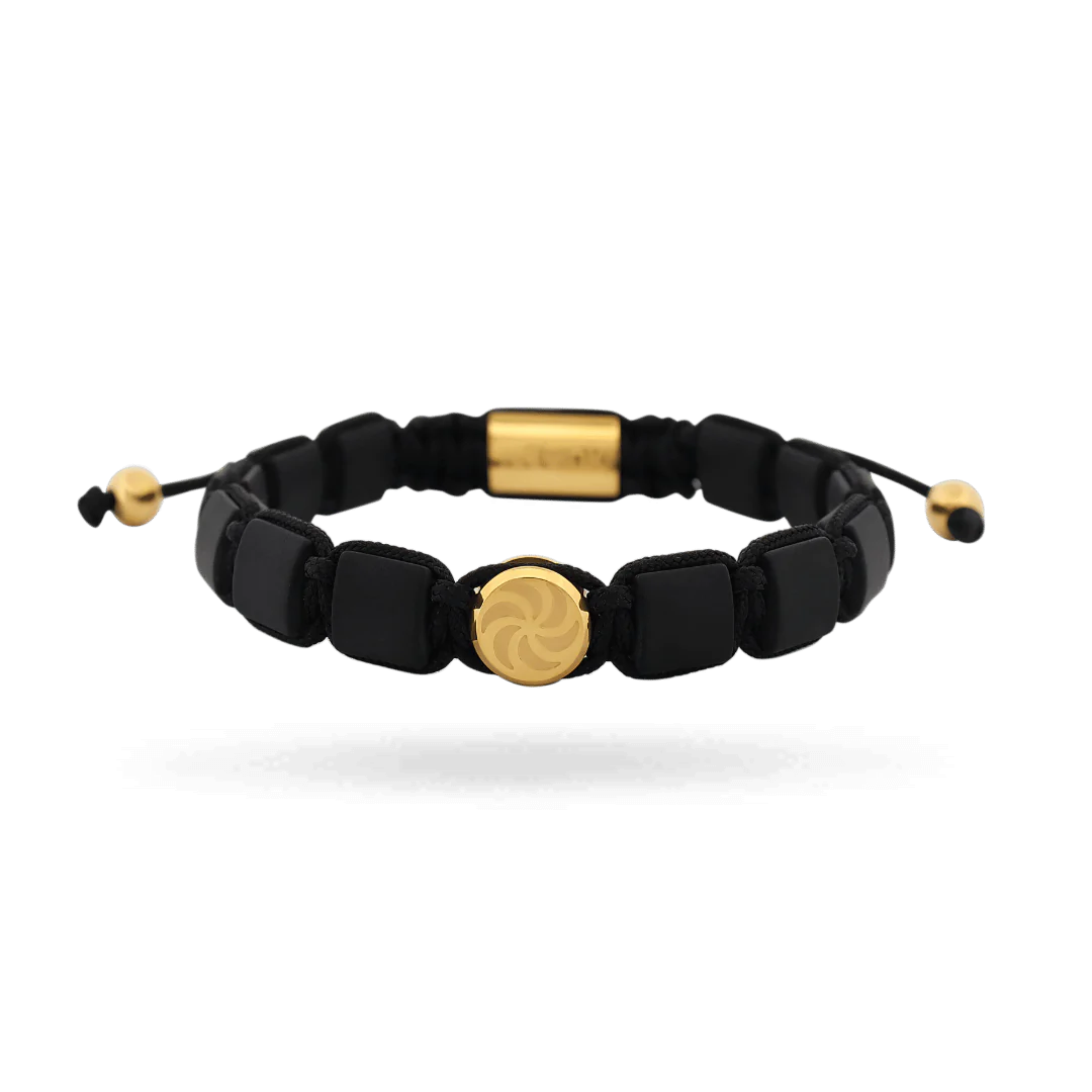 Image of Onyx Eternal Link Cord Bracelet