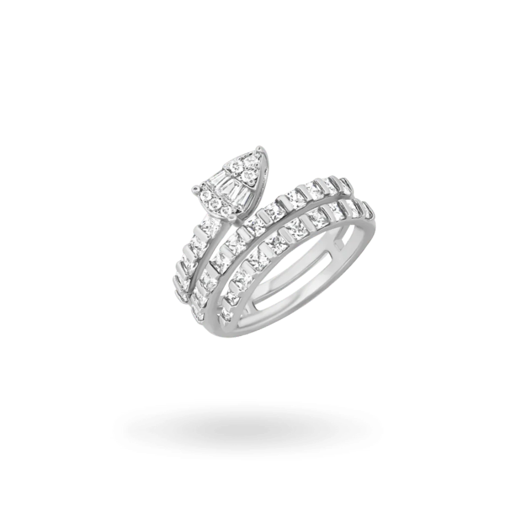 Image of 'Arden' Wrap Pear Cluster Ring