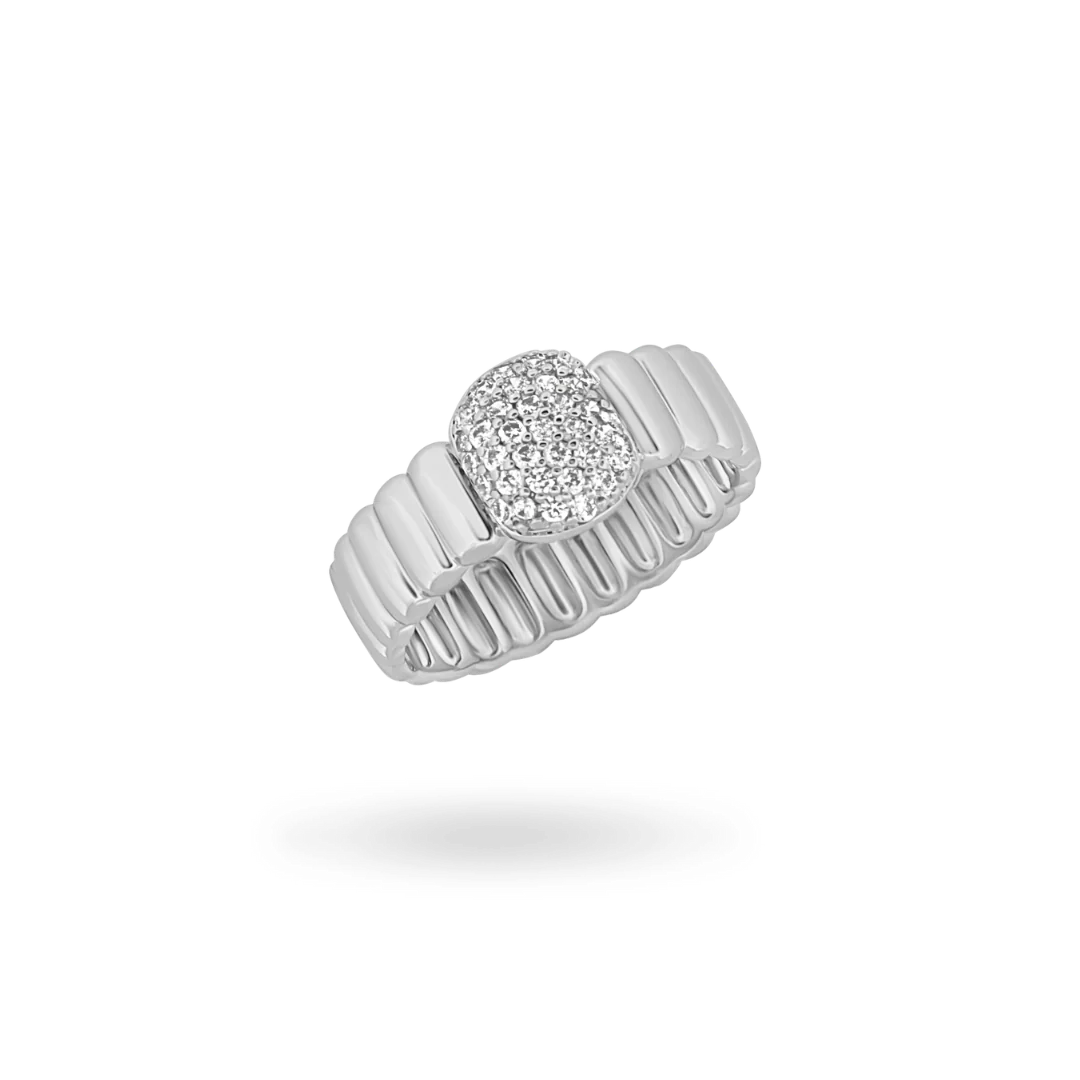 Image of 'Kaia' Ribbed Oval Cluster Ring