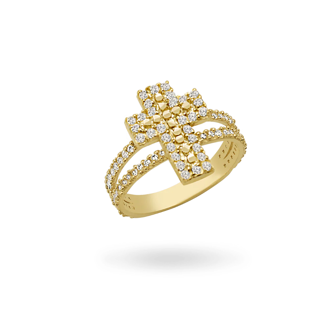 Image of 14K Faithbound Cross Ring