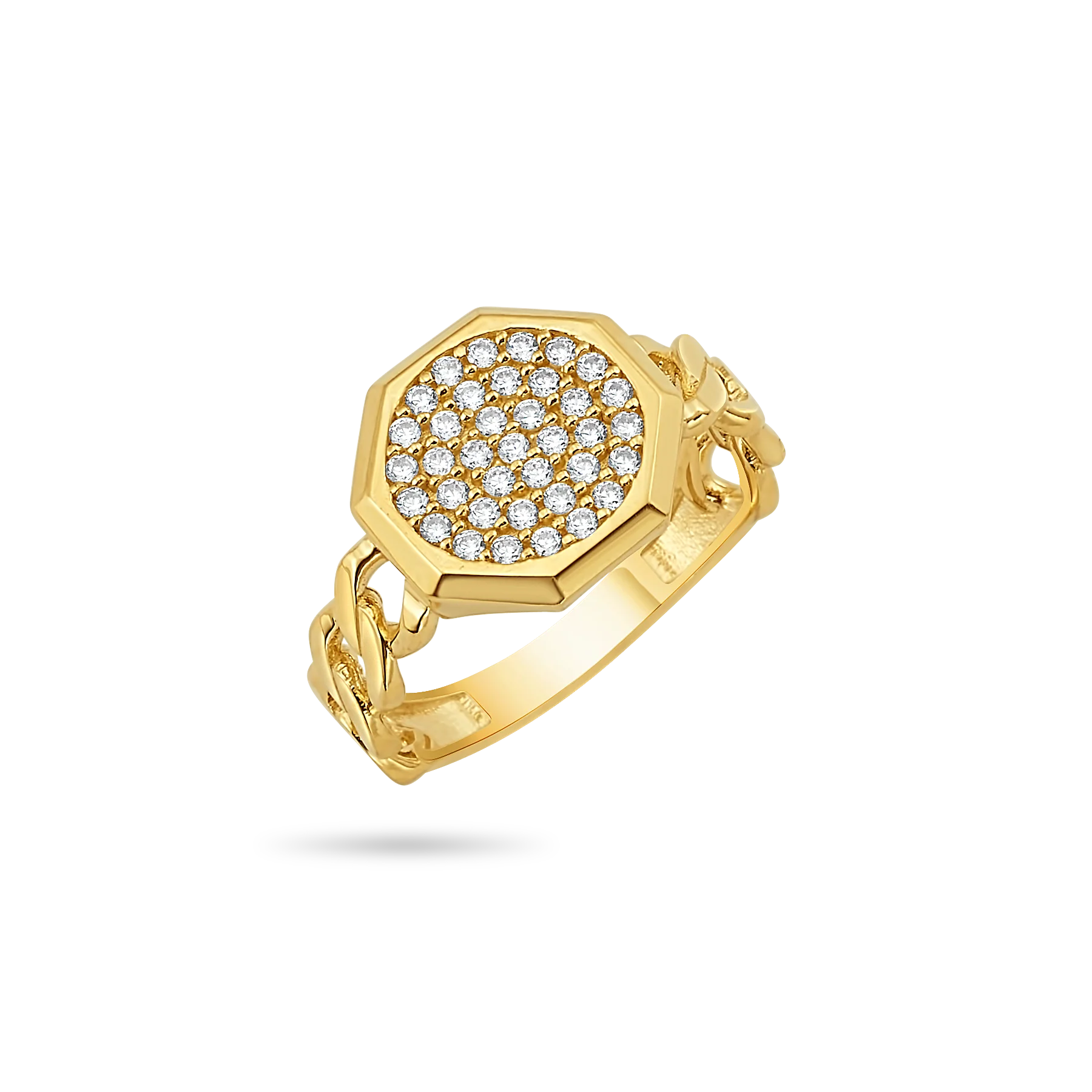 Image of 14K Hex Ring