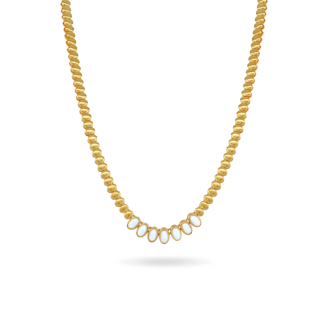Image of Oval White Necklace