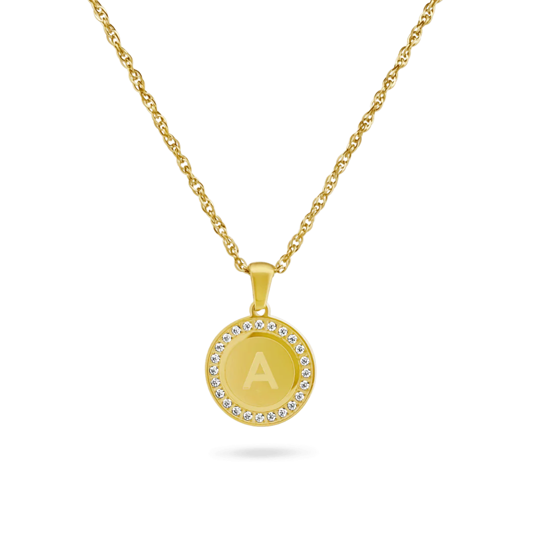 Image of 'True You' Initial Stone Necklace