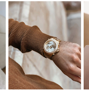 Marco Polo Gold 5 Time Zone Watch