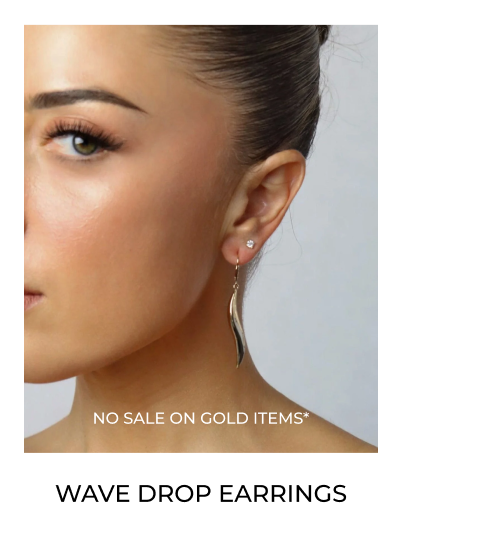 10K Wave Drop Earrings