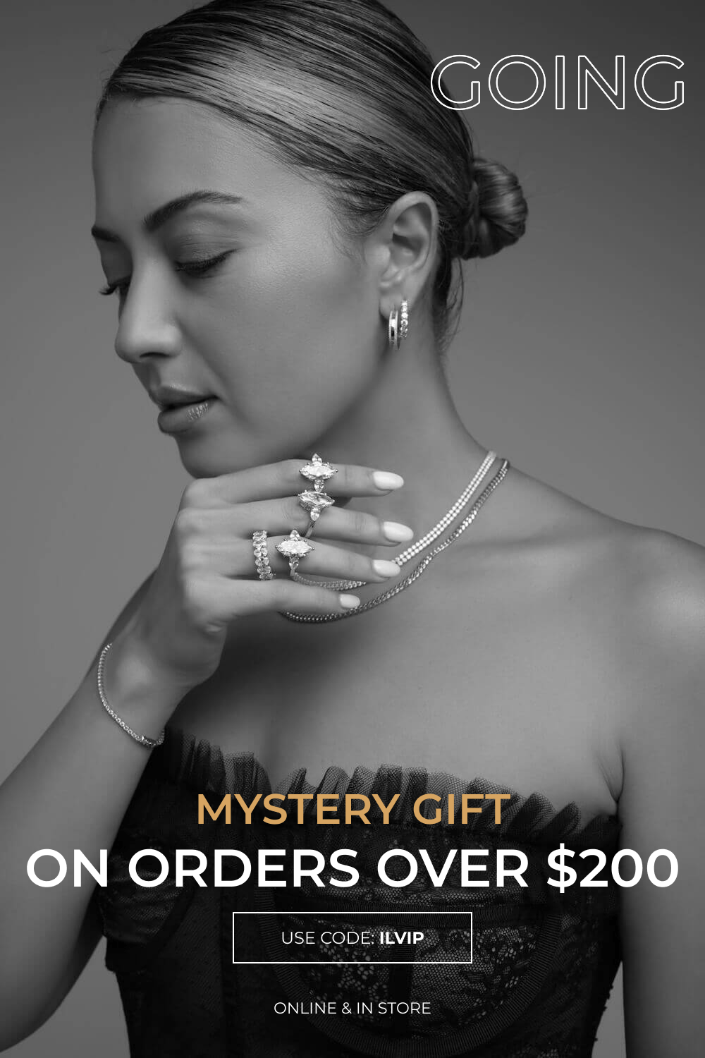 Going Going Going Mystery Gift on Orders Over $200 Use Code: ILVIP