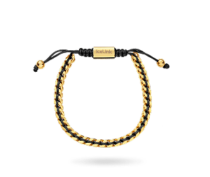 Men's Black Cord Franco Bracelet
