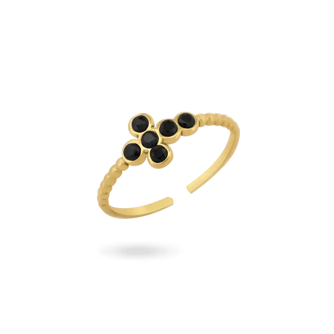 Image of ‘Suri’ Black Cross Ring