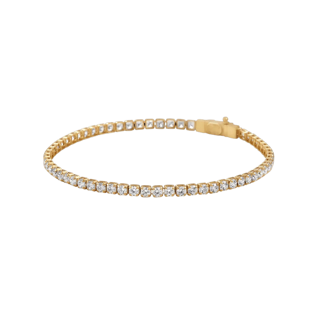 Image of 10K Gold Moissanite Tennis Bracelet 2.10mm