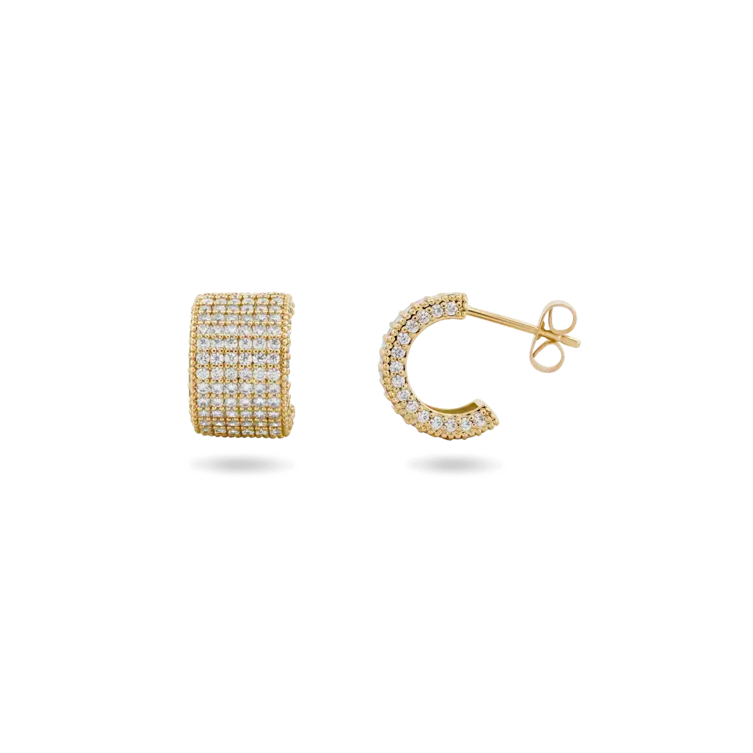Image of ‘Sovi’ Pavé Rectangle Earrings