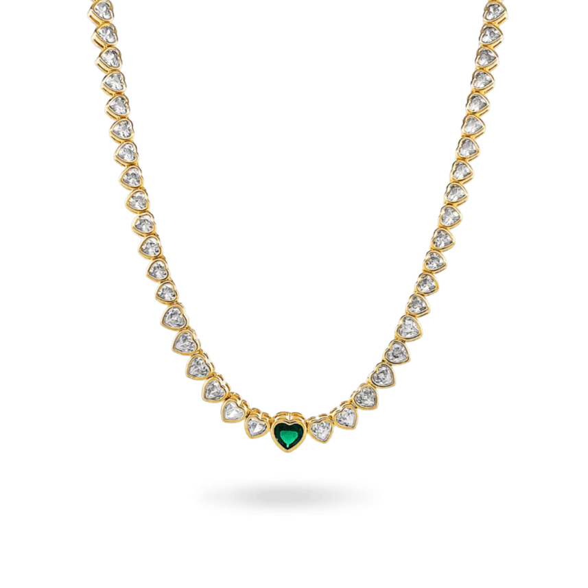 Image of Amor Sui Emerald Tennis Necklace