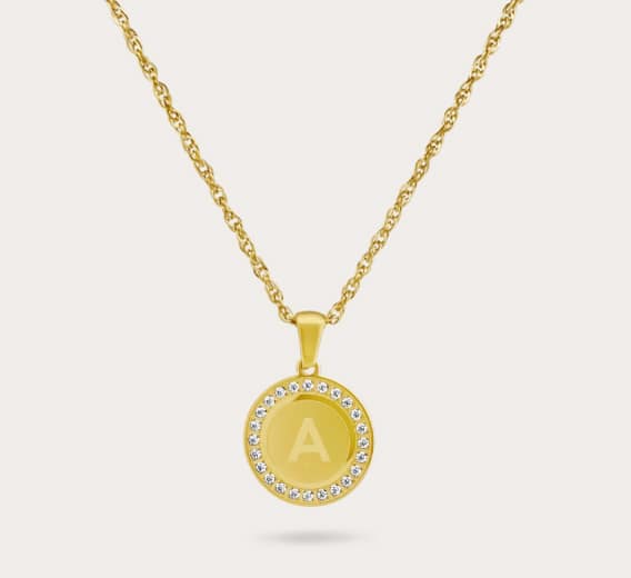 True You Initial Necklace