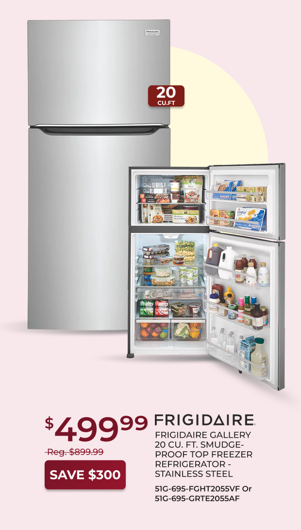 Frigidaire Gallery 20 CU.FT Top Freezer Refrigerator