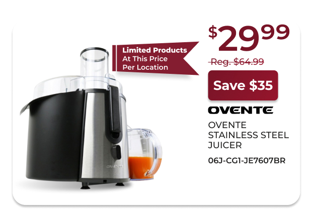Ovente Stainless Steel Juicer