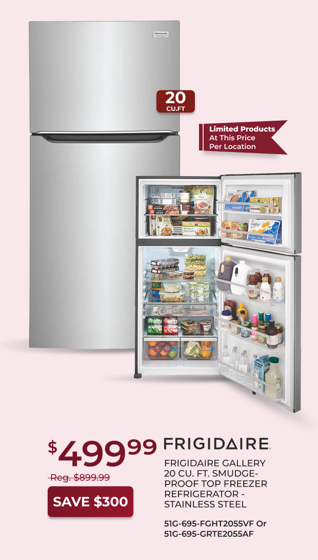 Frigidaire Gallery 20 CU.FT Top Freezer Refrigerator