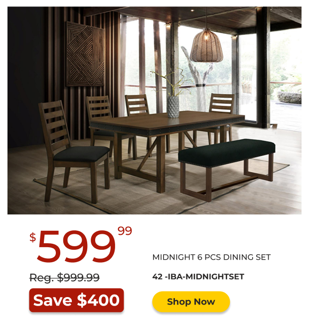 Midnight 6 PCS Dining Set