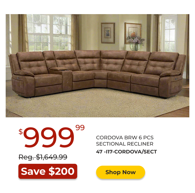 Cordova 6PCS Sectional Recliner